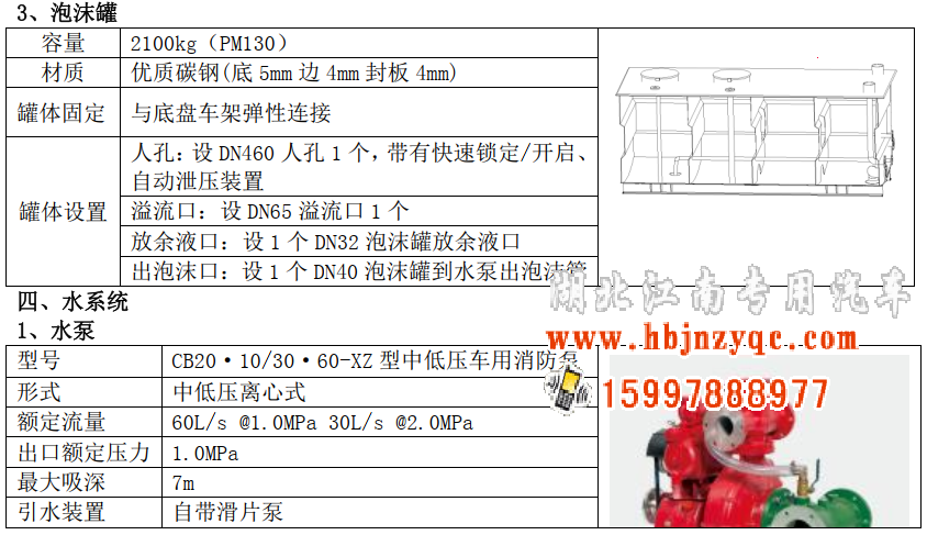 湖北江南2023年重汽汕德卡13噸消防車評測